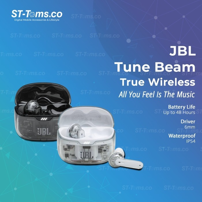 JBL Tune Beam Ghost Edition True Wireless TWS ANC 4-Mic Technology