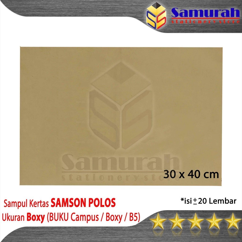 

Sampul Kertas Samson Coklat / Buku Tulis BOXY / Campus / B5 isi 20 Lembar - Grade 2