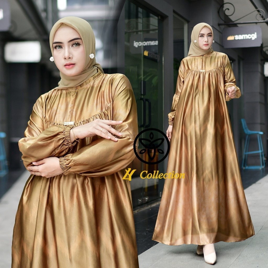 Gamis Silk Sutra Import // Gamis Terbaru 2024 // Gamis Lebaran Mewah