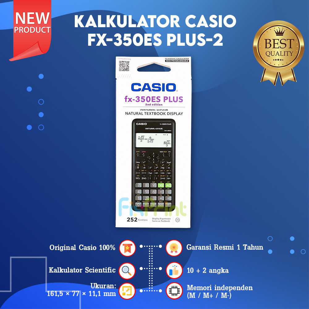 

Kalkulator Scientific Casio FX 350ES PLUS 2 Standar Ilmiah Original