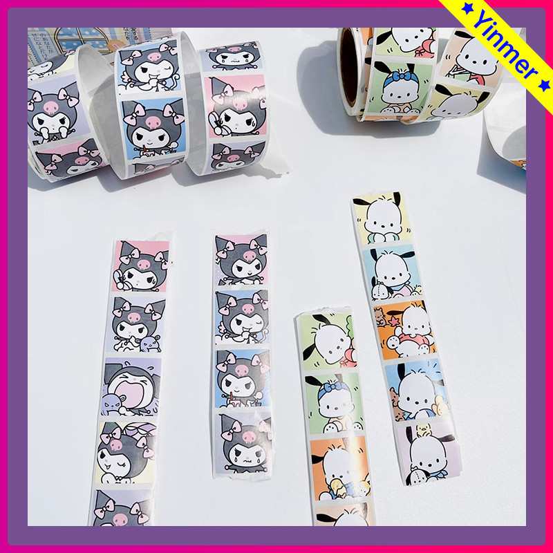 

COD✨Stiker Penyegel Kartun Lucu Ins Stiker Sanrio Persegi Stiker Penyegel Berperekat-Yinmer