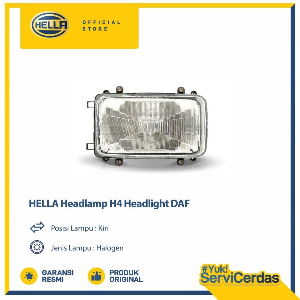 Lampu Headlamp Mobil Hella H4 Headlight DAF - Lampu Depan Mobil