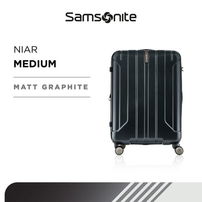 Promo 1 Hari Sahaja Samsonite Koper Hardcase Niar Medium 24 inch New Lock - Matt Graphite