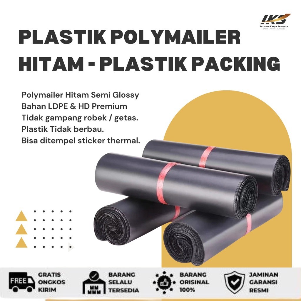 

Plastik Polymailer Hitam - Plastik Packing Berbagai Ukuran