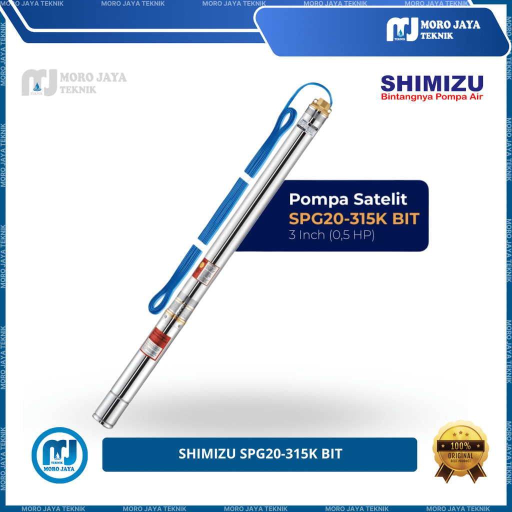 Shimizu Submersible Pump 3”+ Cable SPG20-315K BIT