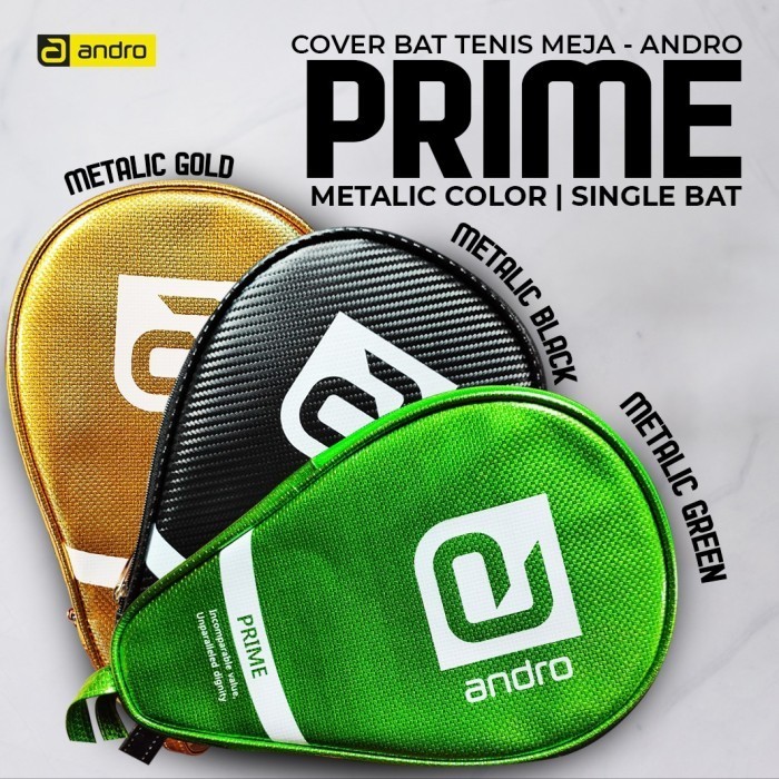 Tas Cover Bet Pingpong Tenis Meja ANDRO Prime Metalic Colour Single -MNB24