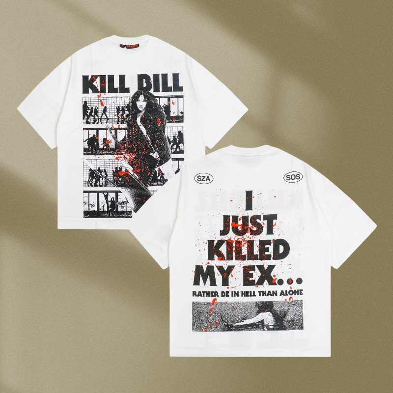 【COD】KKONTENER SZA KILL BILL RELAXED FIT TSHIRT WHITE/