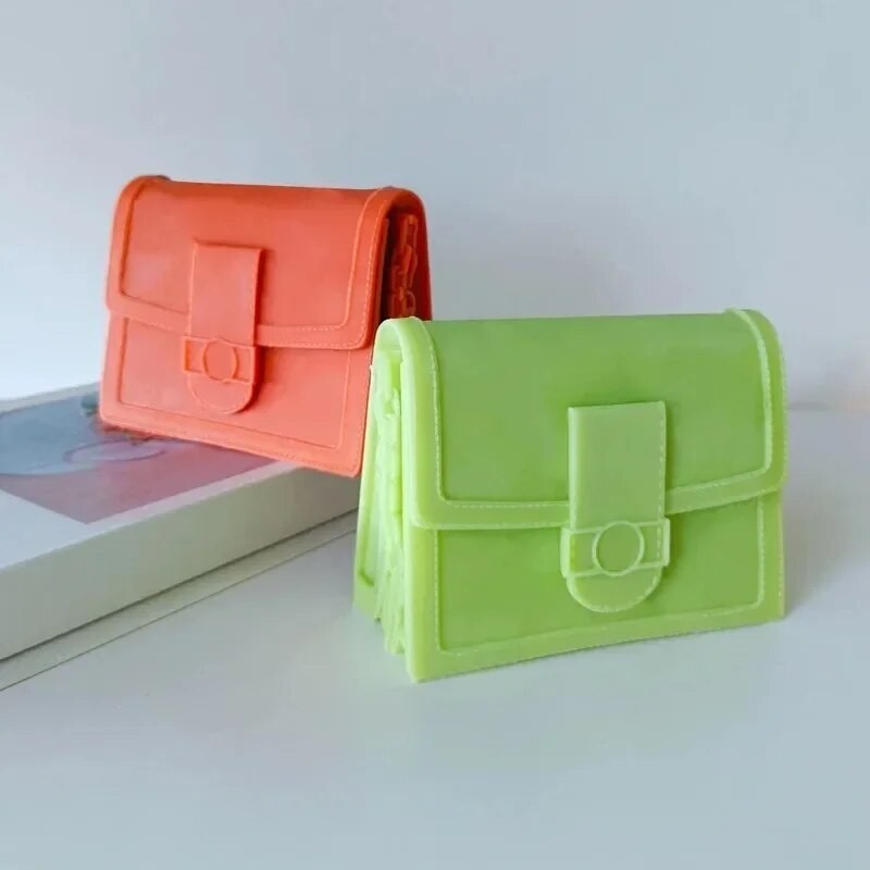 Purse Handbag Mold Large Purse Mold Silicone Candle Handmade Gift Girl'S Bag Mold