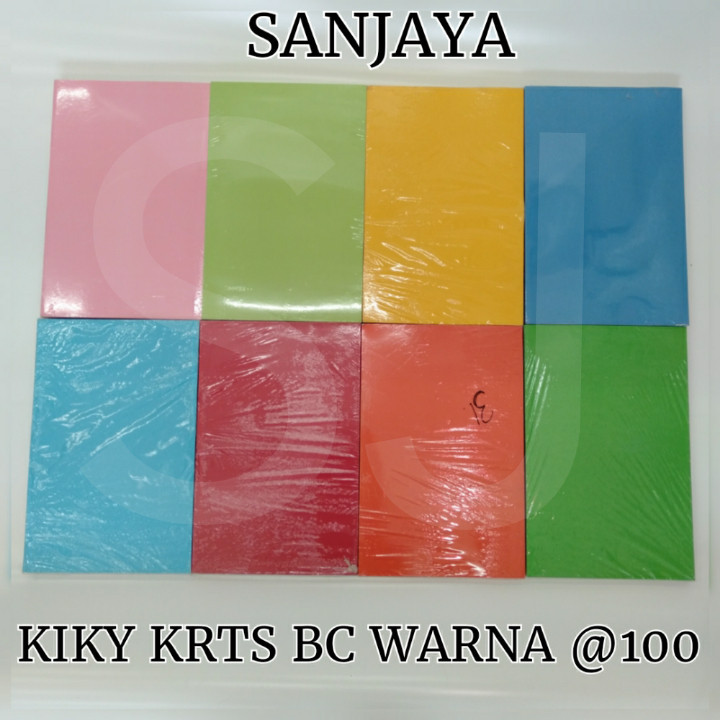 

(HASANS HOME)Kiky Kertas Brief Card Warna Isi 100 Lembar / Kertas Bc Brief Card Warna / Kiky Krts Bc Warna @100