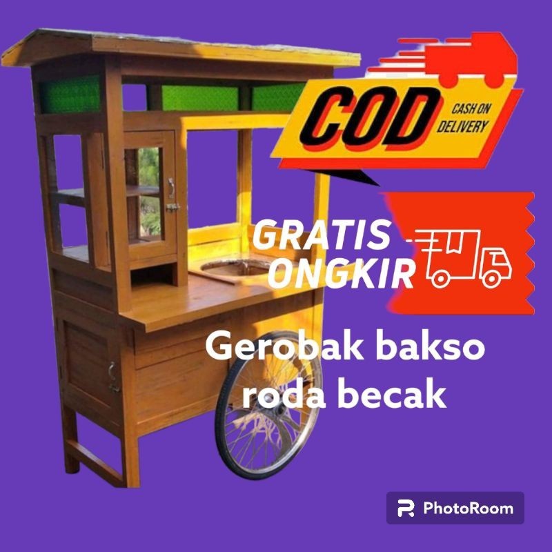promo big sale gerobak bakso dorong FREE ONGKOS KIRIM