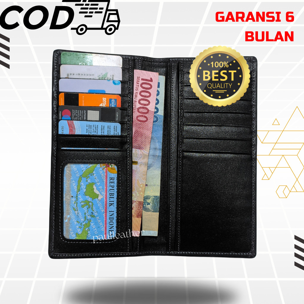 Lock Dompet Pria Kulit Asli Panjang Azure Wallet - Gratis Ukir Nama PL04