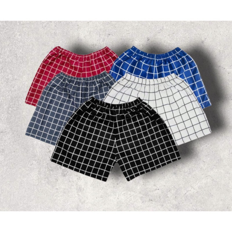 Boxer Pria Celana Kolor unisek pria wanita Celana Motif Tartan kotak kotak Terbaru Boxer square clan