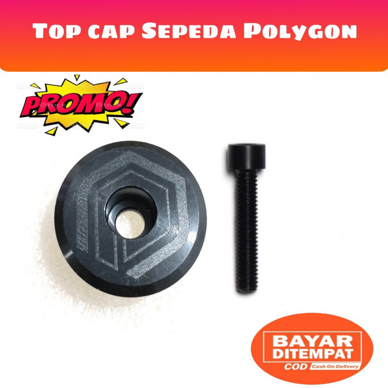 Tutup Stem Top Cap Headset Sepeda lengkap baut originial Polygon