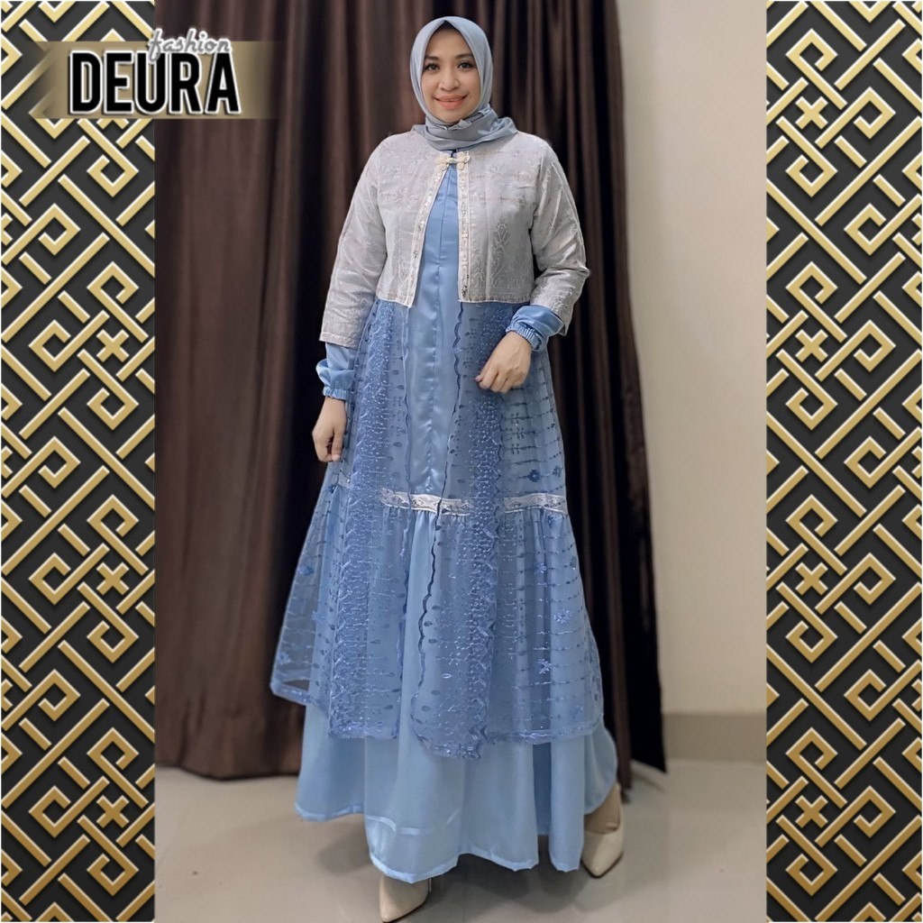 DEURA FASHION - Set Gamis Wanita Deura SD-400 / Gamis Deura Terbaru / Gamis Deura Original