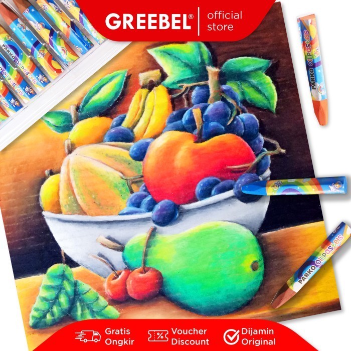 

PARKO OIL PASTEL 24 WARNA /Crayon/Krayon Art untuk Sekolah