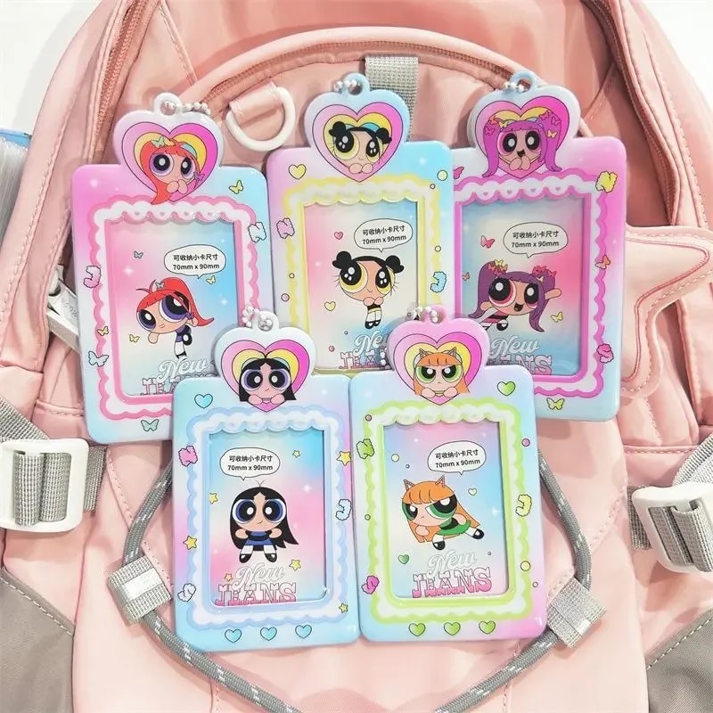 

New Korean newjeans Cute Kpop Photo Card Holder 3 inch Decorative Idol Photo Album Protective Sleeves Kawaii Stationery Pendant
