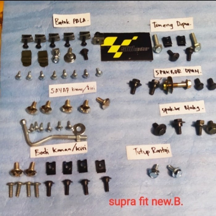 Baut - Baut Motor Full Set Honda Supra Fit New