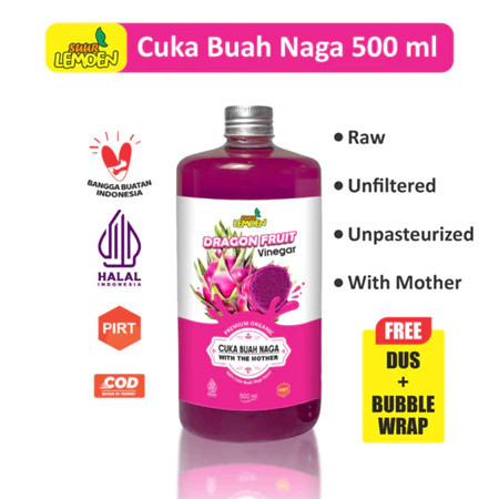 

SUUR LEMOEN NAGA CUKA BUAH NAGA 500ML TANPA BAHAN PENGAWET MENGHALUSKAN KULIT SIRUP BUAH NAGA ori 100%