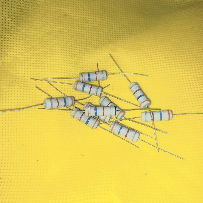 resistor R carbon film 3.6K 2w 3K6 ohm 2watt 2 w watt 3,6K wat 3K6 K A Fajar elektro 2