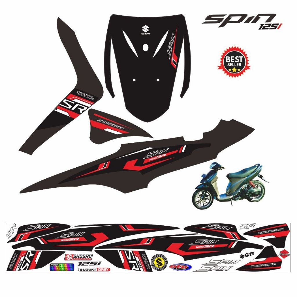 POLET VARIASI STRIPING SPIN 125 STRIPING STIKER SPIN 125 / STICKER / STRIPING SUZUKI SPIN