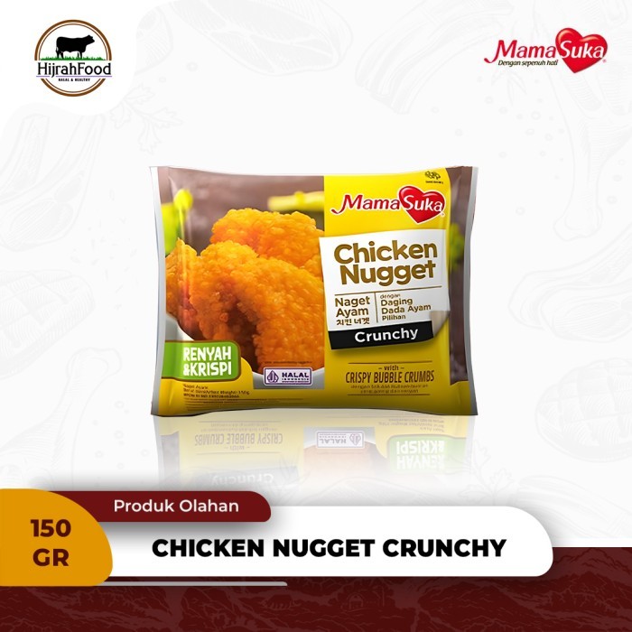 

MamaSuka Chicken Nugget Crunchy 150 gram | Naget Ayam Crispy Bubble Crumbs
