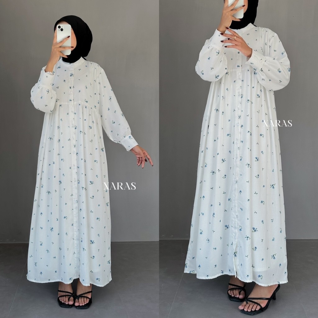 KADO LEBARAN 2025 ISTRI MUSLIMAH / floral dress/ vintage dress / dress rayon motif