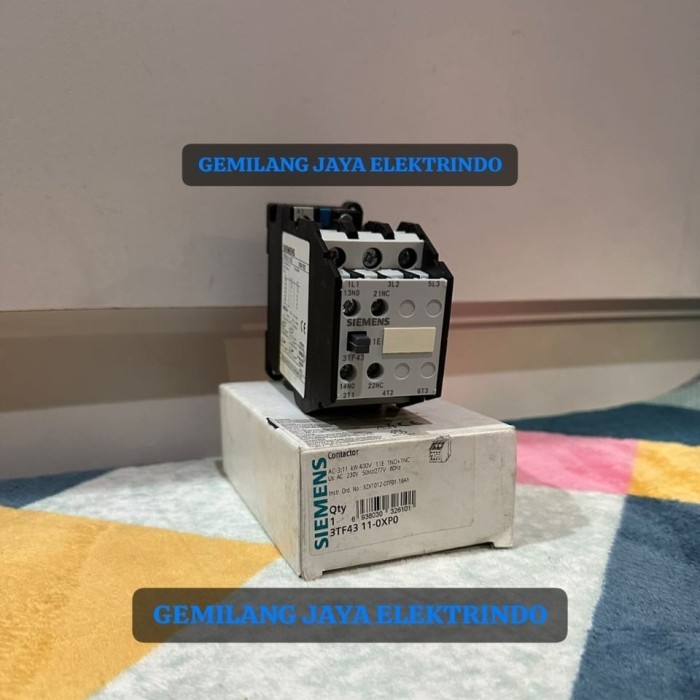 KONTAKTOR SIEMENS 3TF43 11-0X 220V_230V 1NO+1NC 30A 11KW 3TF43 11-0XP0