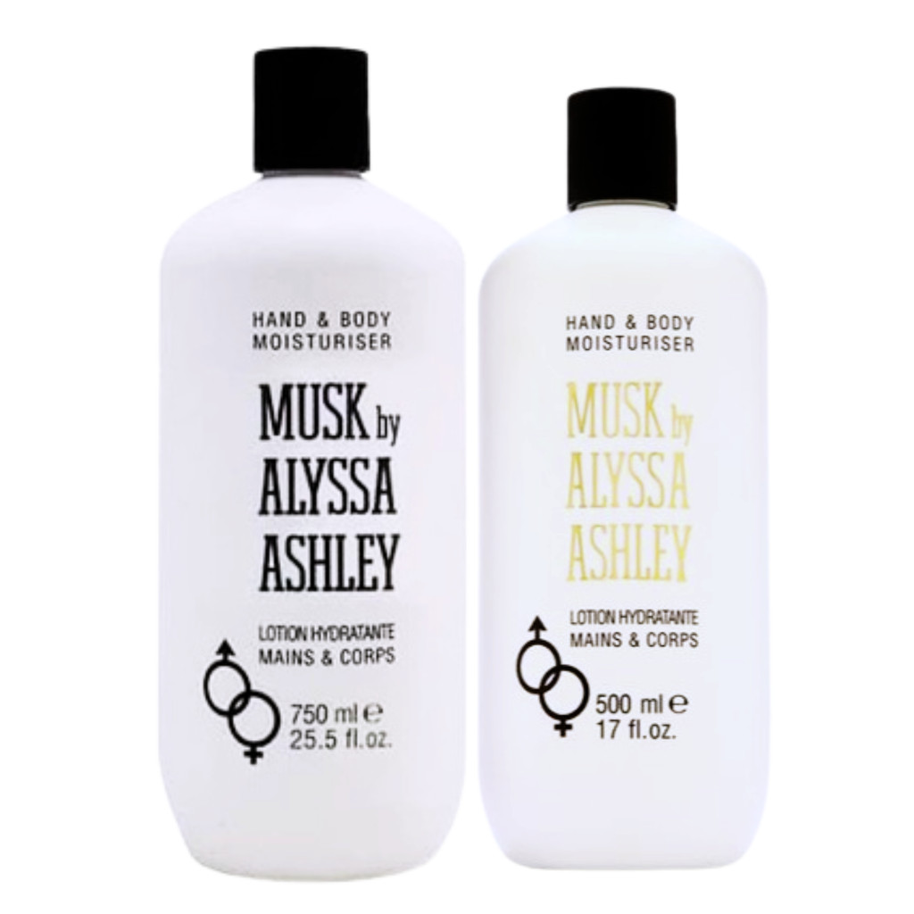 Alyssa Ashley Bundle 2pcs Musk Edition (Alyssa Ashley Musk Body Lotion 750ml & Alyssa Ashley Musk Bo