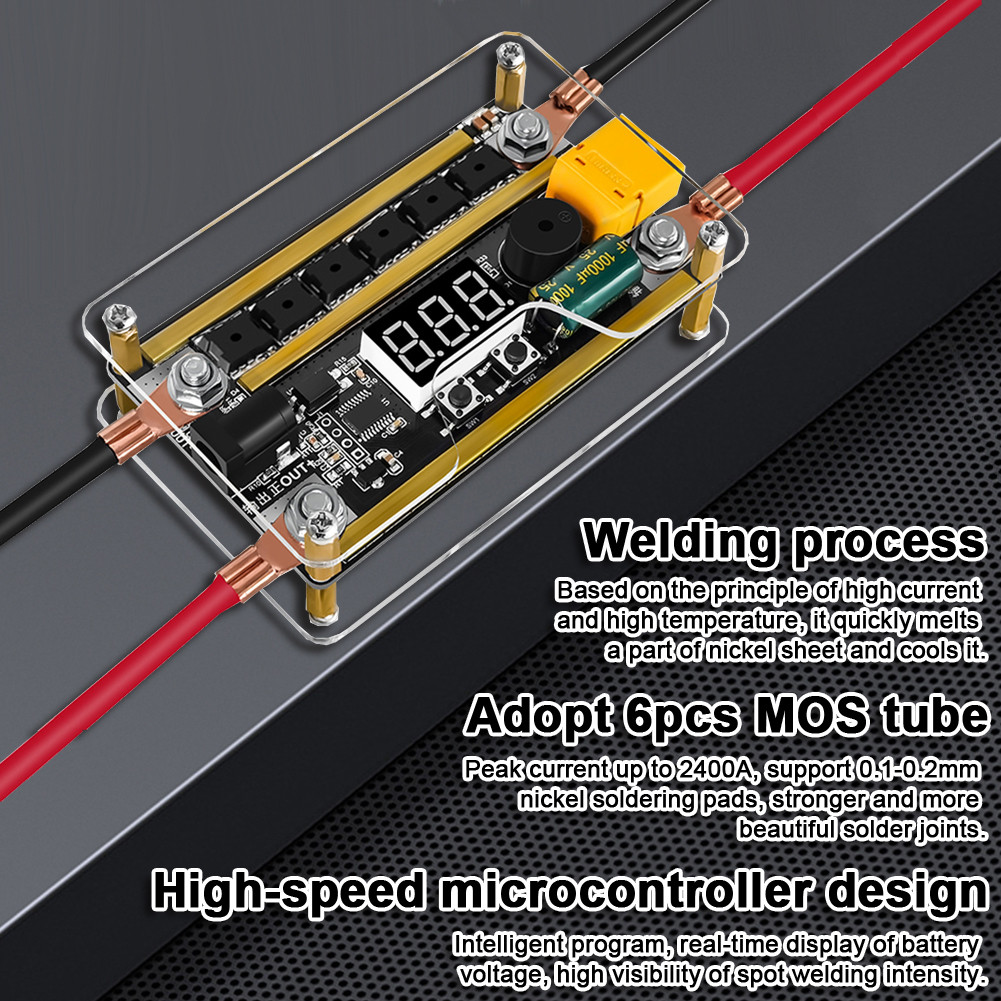 GX591 DIY Spot Welder Set Support Welding 0.1mm-0.2mm Nickel Sheet 12V Spot Welder Control Board 186