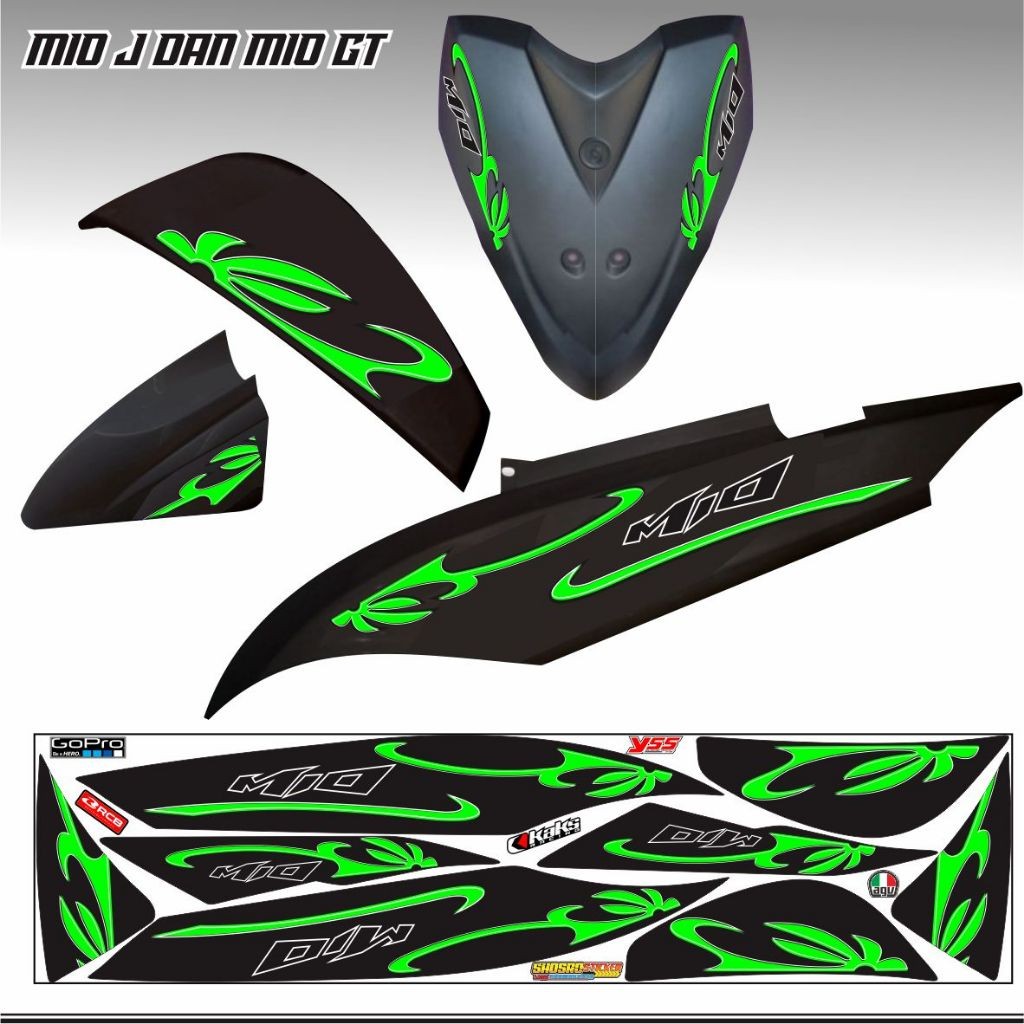Striping MOTOR mio GT / VARIASI stiker mio gt / variasi striping MOTOR MIO J STIKER VARIASI MOTOR