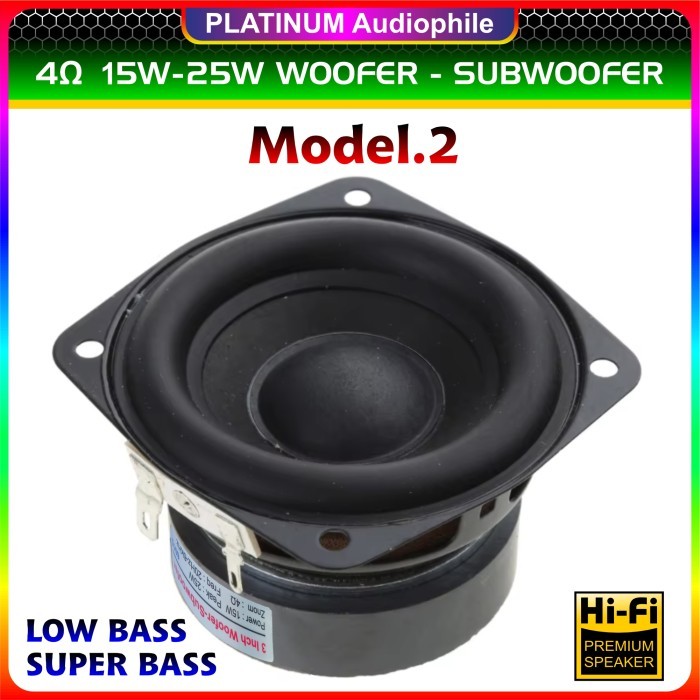 JT99 Speaker LG 3 inch Super Bass 4 ohm 15W-25W Woofer Subwoofer LG-6015 - Model 2