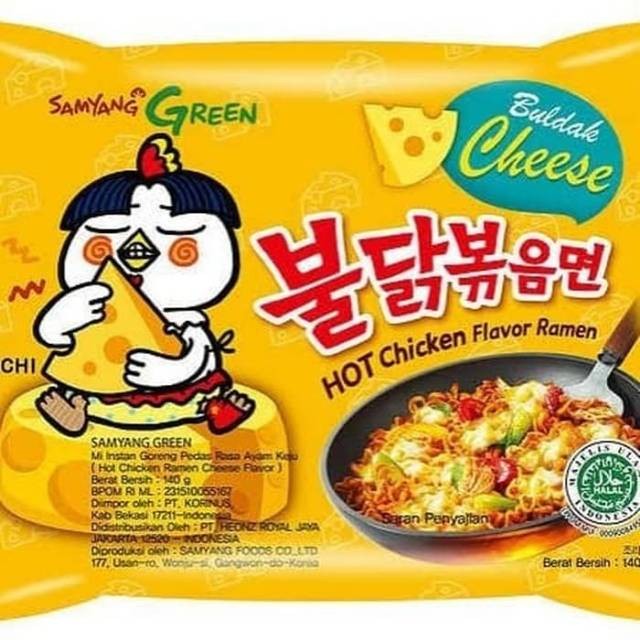 

Samyang buldak cheese Hot Chicken Flavor ramen 140 gram - ABH