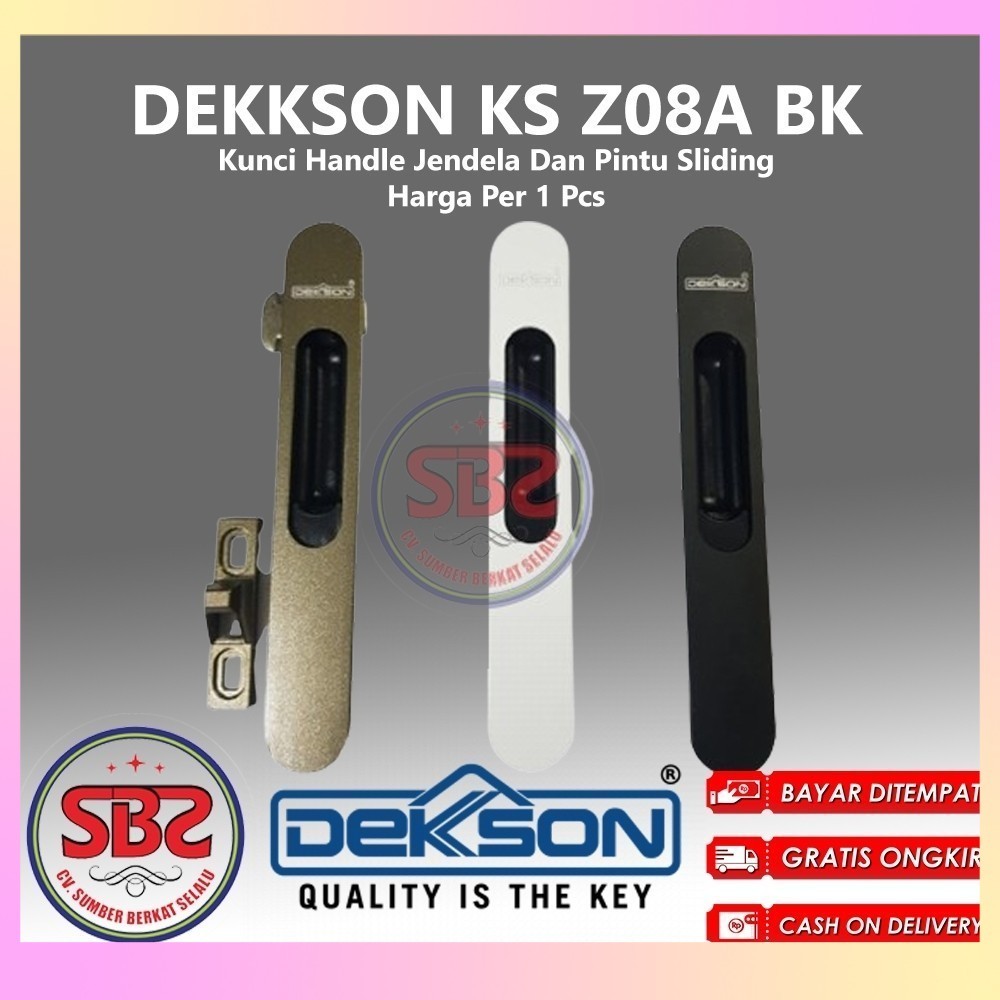 DEKSON Kunci Handle Jendela Dan Pintu Sliding Dekkson KS Z08A BK