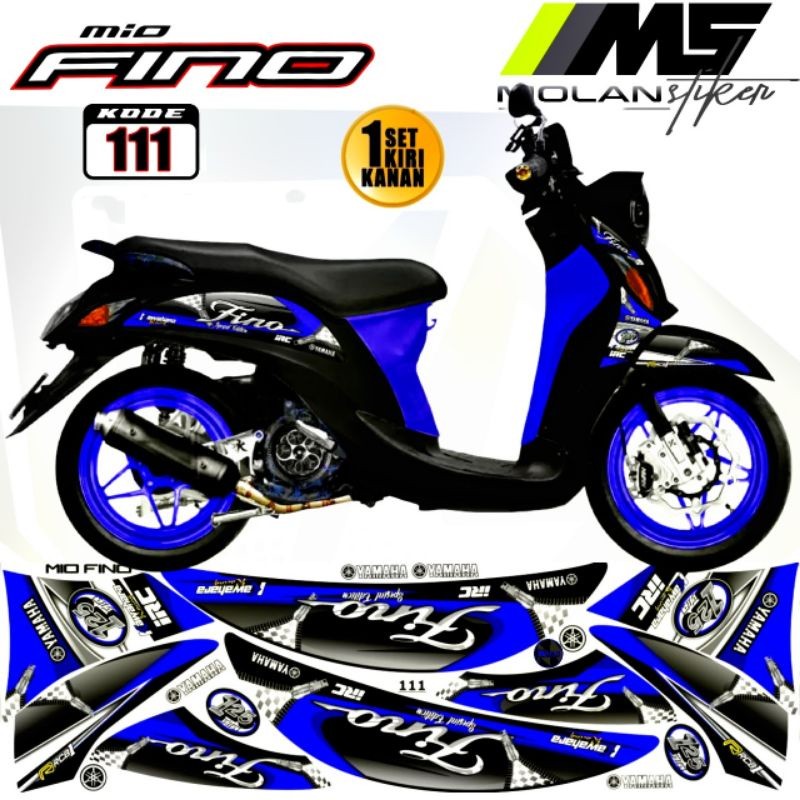 Decal Sticker Striping Variasi Fino Fi 115/110 2014-2016 & Fino 125 Blue Core 2017-2023 - Yamaha Fin