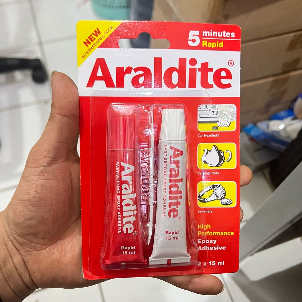 

Lem Epoxy Besi Rapid Cepat 5 Menit/Araldite Merah