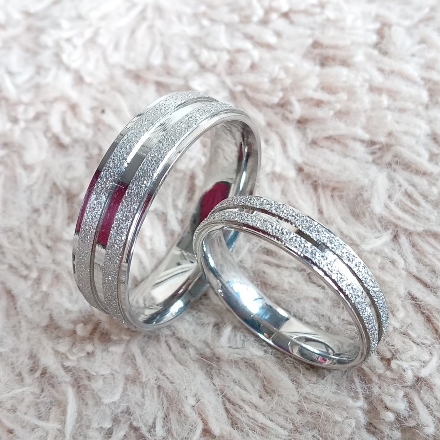 Cincin couple nikah / cincin tunangan titanium / cincin anti karat