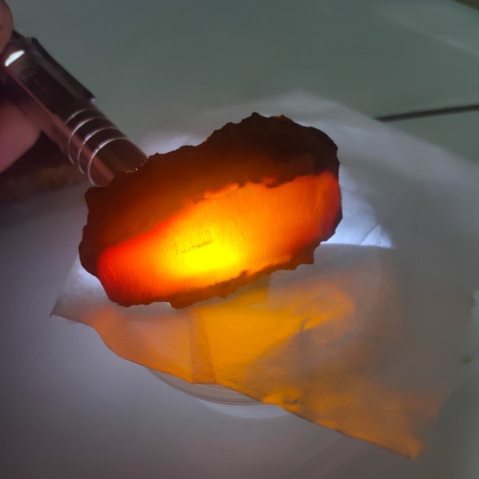 Batu Bacan Obi Merah Kaca Kristal Super