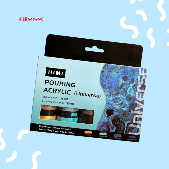 

Miya Himi Pouring Acrylic Set With Silicone Oil - Cat Akrilik Pouring - Blossom