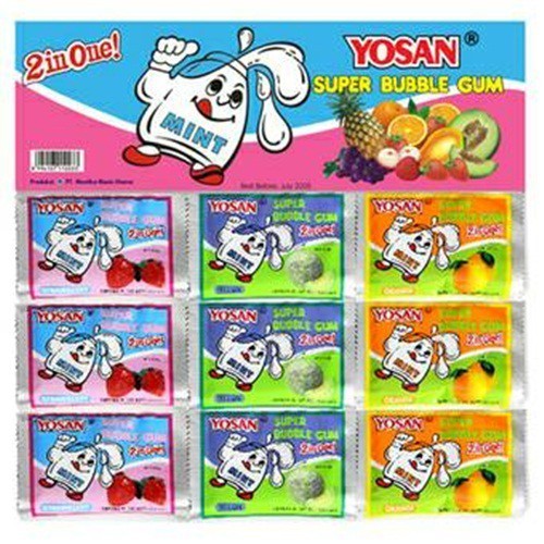 

Yosan Super Bubble Gum Permen Karet (isi 24 pcs) - JSF