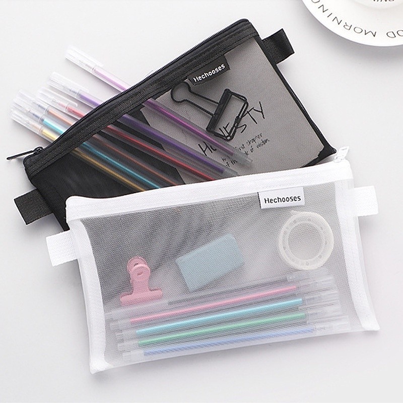 

Phytago Stationery | KOTAK PENSIL / TEMPAT PENSIL JARING TRANSPARAN / TEMPAT PENSIL TRANSPARANT POLOS IMPORT