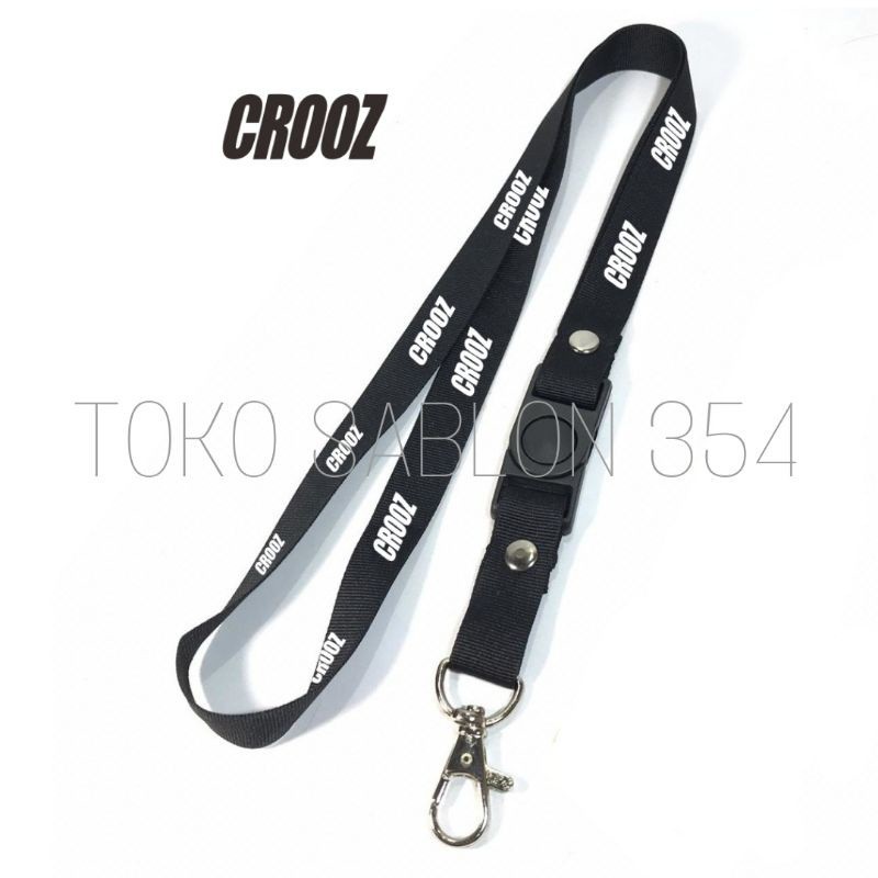 

Gantungan kunci CROOZ putih tali lanyard brand pakaian gantungan leher id card name tag COD By Ews.co