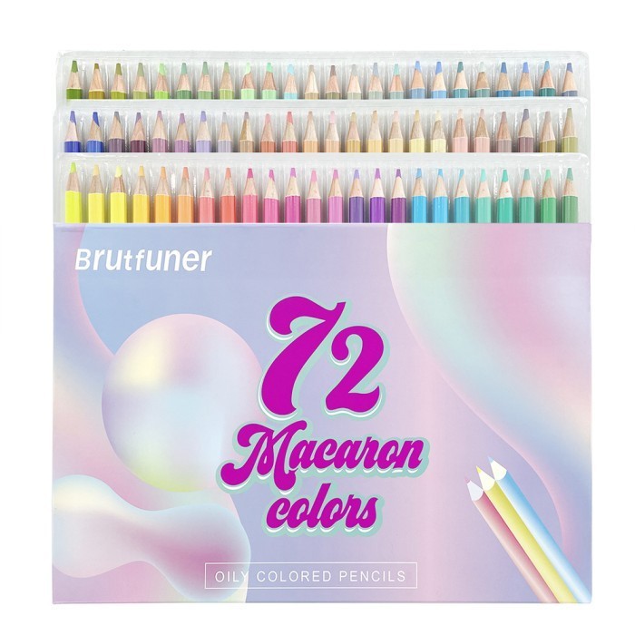 

PROMO!! -Brutfuner Macaron 12/24/50 Colored Pencil Professional Pastel Drawing - 12 Macaron
