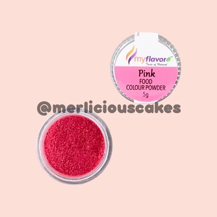 Pink Food Colour Powder My Flavor Pewarna Makanan Bubuk 5 Gram