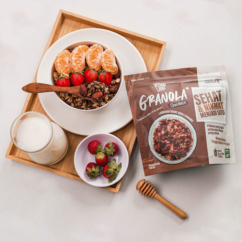 

Cahayadstore [Vegan] Granola 150 Gr Granola Original - Sweet - Chocolate 150 Gram (Oat) - Vegan Land