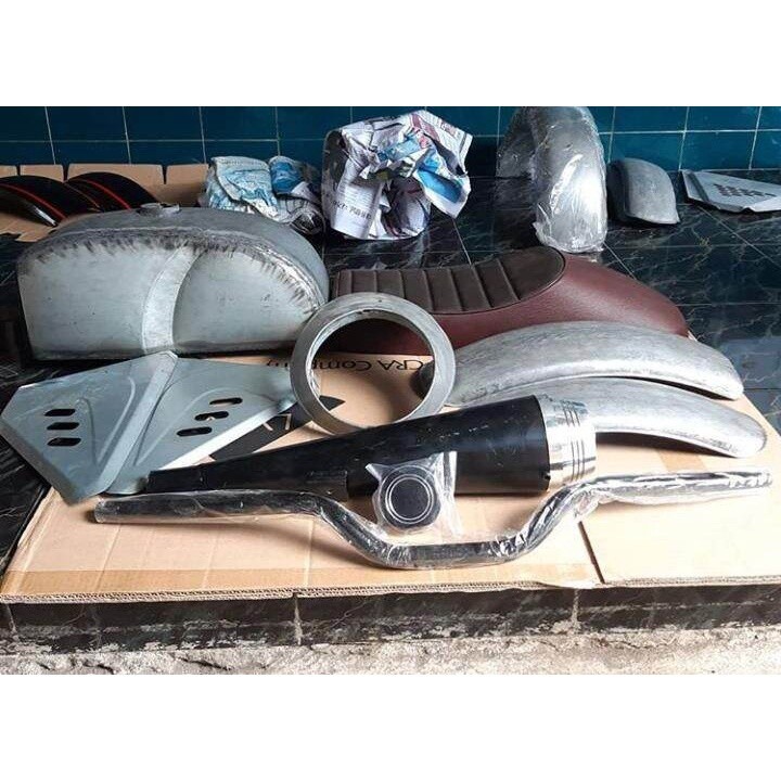 [GM] paket motor custom caferacer lengkap pnp tiger megapro thunder scorpio gl dan bison