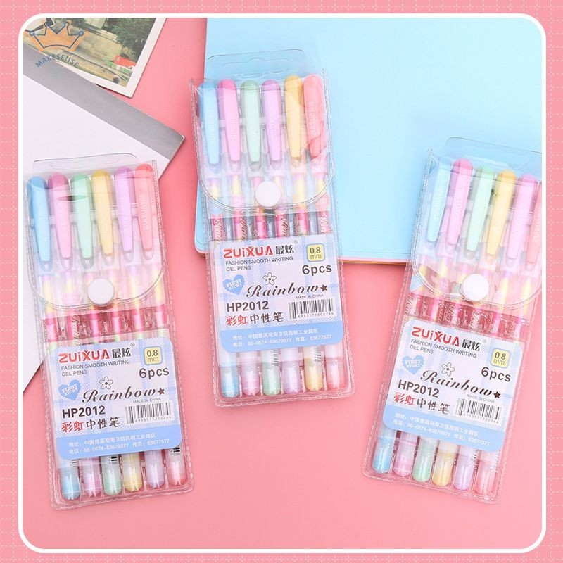 

Rainbow Neutral Pen Creative Graffiti Highlighter Alat Tulis Stabilo Siswa MK