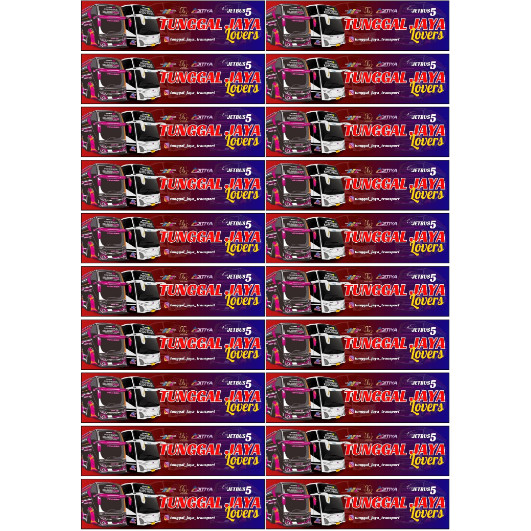 Stiker bus Tunggal jaya/ sticker bus Artis Tunggal jaya Limited
