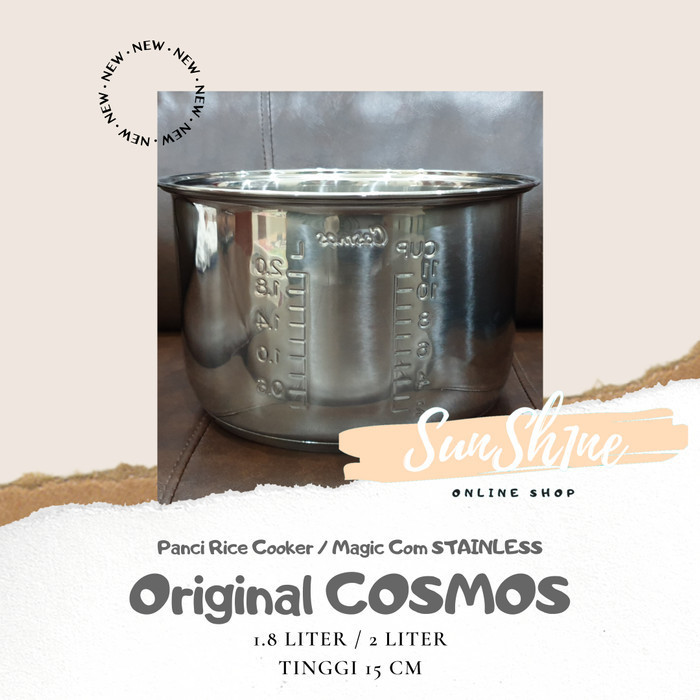 Anand Panci Rice Cooker / Magic Com COSMOS stainless 1.8 liter / 2 liter