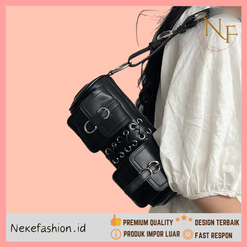 NEKE FASHION Premium Kualitas - Tas Selempang Wanita Tas Selempang Kulit Wanita Tas Wanita Hitam Tas