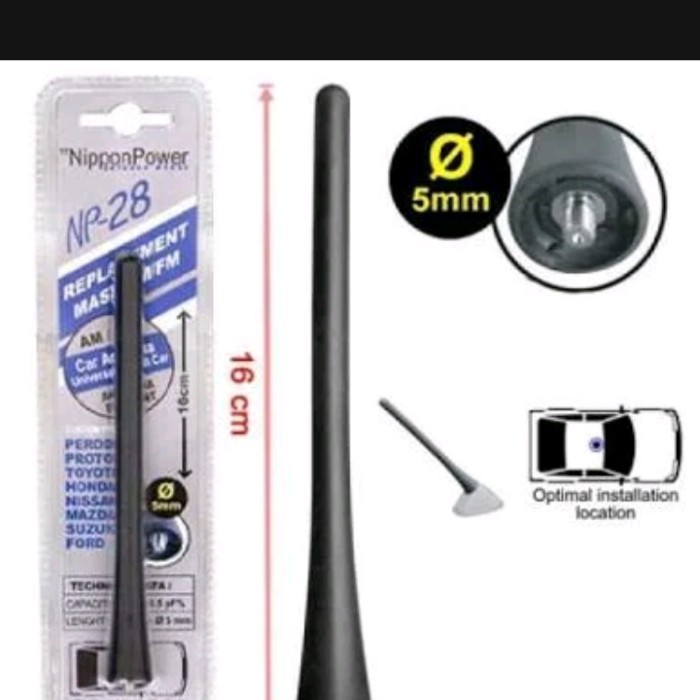 Antena Radio AM FM mobil Datsun Go